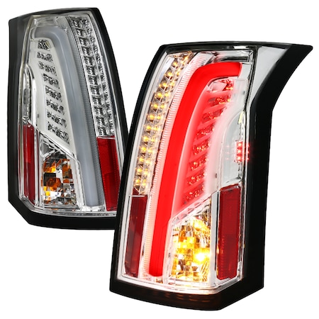 Spec-D Tuning 03-07 Cadillac Cts LED Tail Lights Chrome LT-CTS03CLED-TM